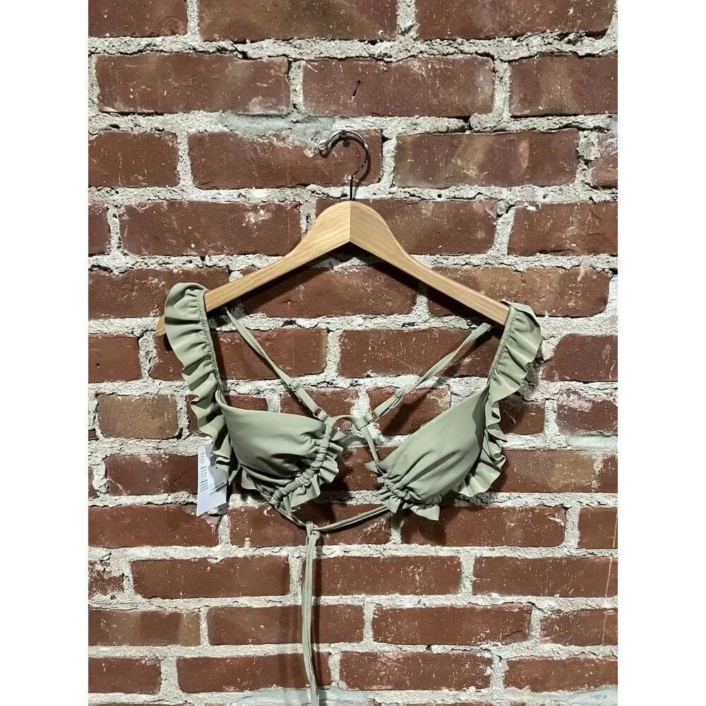 Old Navy Womens Green Bikini Top NWT Size Medium Beach Summer